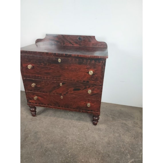 1830,S Grain Painted Three Drawer Chest of Drawers # 189119