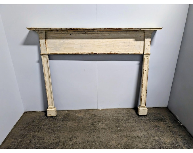 Early 1800,s Vermont Pine Painted Mantel # 200442 Shipping is not a 1.00 Shipping is not free please contact us before purchase Thanks