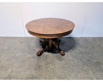 Mid 1800,s Tiger Oak Table # 199735 Shipping is not a 1.00 Shipping is not free please contact us before purchase Thanks