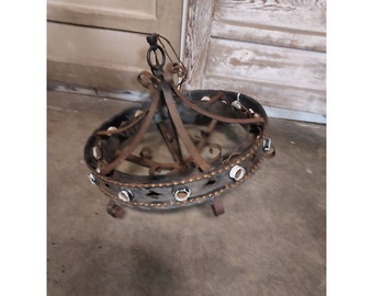 OLD IRON CHANDELIER # 187217 Shipping is not a 1.00 Shipping is not free please contact us before purchase Thanks