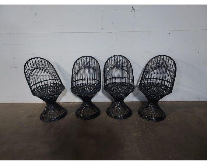 Set Of Four 1950,s Woodard Chairs # 195385 Shipping is not a 1.00 Shipping is not free please contact us before purchase Thanks