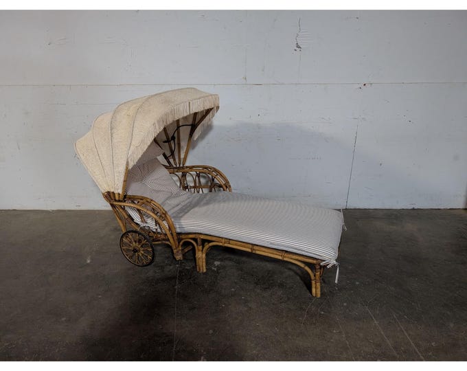 Rare 1920,s Split Reed Canopy Chaise # 197224 Shipping is not a 1.00 Shipping is not free please contact us before purchase Thanks