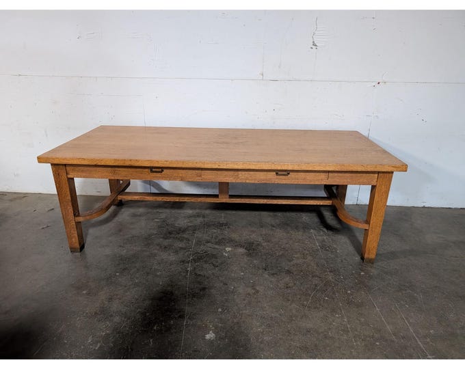1920,s Two Drawer Tiger Oak Table # 197592 Shipping is not a 1.00 Shipping is not free please contact us before purchase Thanks