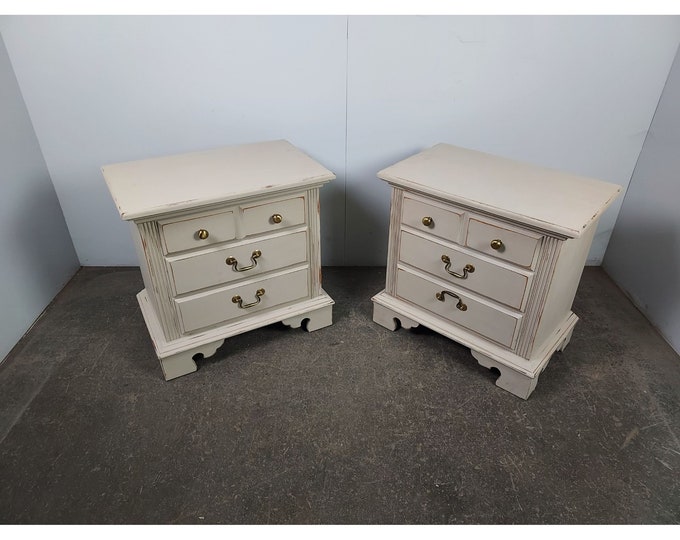 Pair Of Painted Night Stands # 193471 Shipping is not free please conatct us before purchase Thanks
