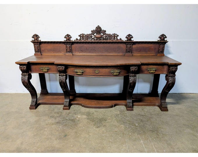 1870,s Renaissance Revival Mahogany Sideboard # 201256 Shipping is not a 1.00 Shipping is not free please contact us before purchase Thanks