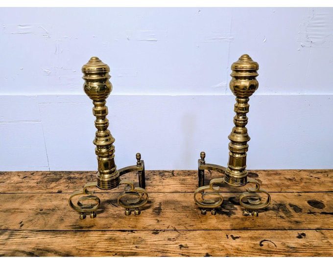 Elegant 1880's Brass And Irons # 193440 Shipping is not a 1.00 Shipping is not free please contact us before purchase Thanks