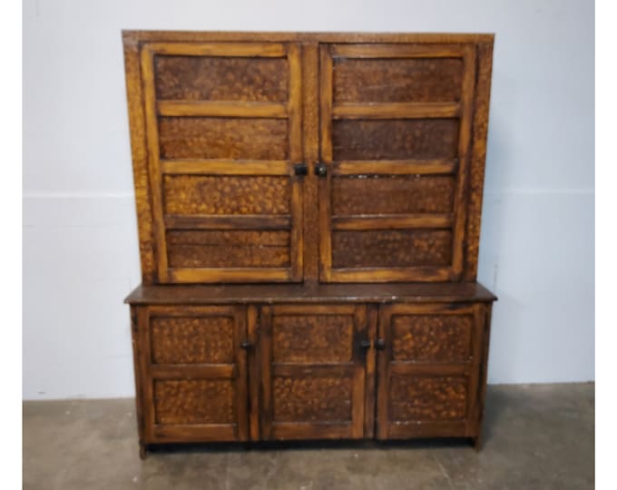 1860'S TWO PIECE CUPBOARD # 183074 Shipping is not free please conatct us before purchase Thanks