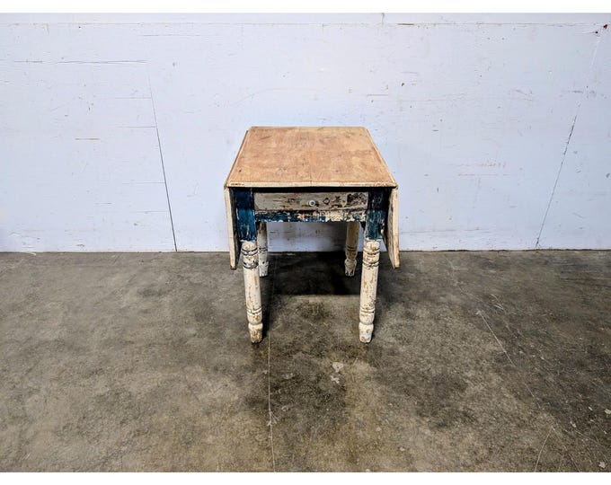 Mid 1800,s One Drawer Drop Leaf Table # 198636 Shipping is not a 1.00 Shipping is not free please contact us before purchase Thanks