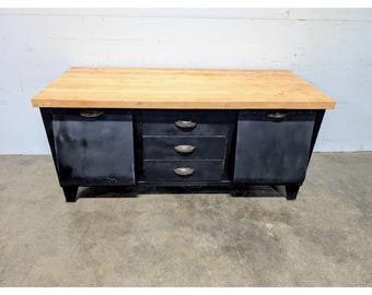 1940,s Metal Base Work Table # 198351 Shipping is not a 1.00 Shipping is not free please contact us before purchase Thanks