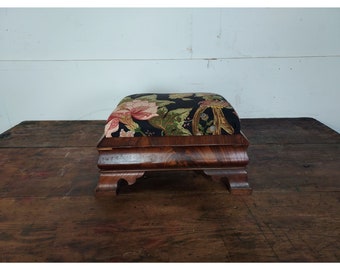 1840,s Flamed Mahogany Foot Stool # 193084 Shipping is not free please conatct us before purchase Thanks