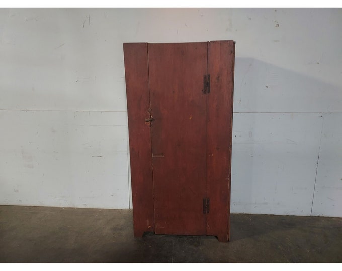 1840,s Salmon Paint One Door Cupboard # 193724 Shipping is not free please conatct us before purchase Thanks