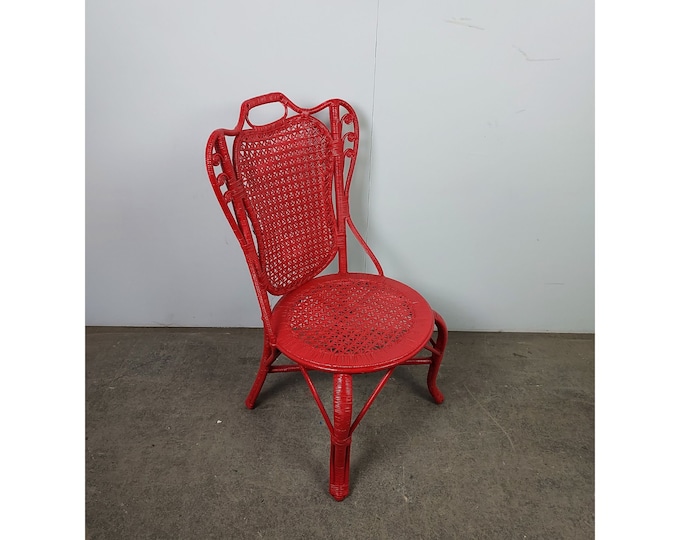 1920,s Red Painted Wicker Chair # 191132 Shipping is not free please conatct us before purchase Thanks