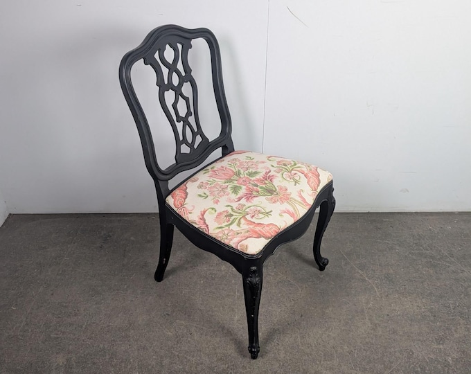 Elegant 1940's Painted & Upholstered Side Chair # 180537 Shipping is not a 1.00 Shipping is not free please contact us before purchase