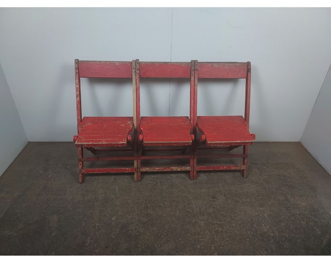 1930,s Three Seat Folding Bench # 192088 Shipping is not free please conatct us before purchase Thanks