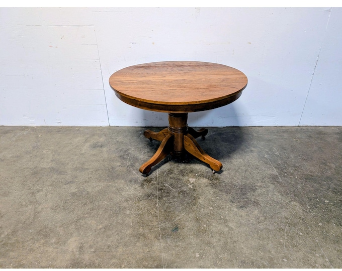 1920,s Mission Style Oak Round Table # 201091 Shipping is not a 1.00 Shipping is not free please contact us before purchase Thanks