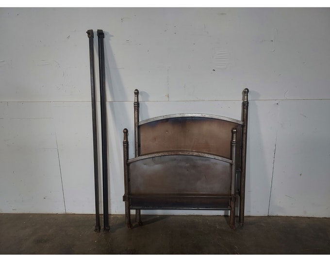 1950,s Brushed Metal Full Metal Bed # 192837 Shipping is not a 1.00 Shipping is not free please contact us before purchase Thanks