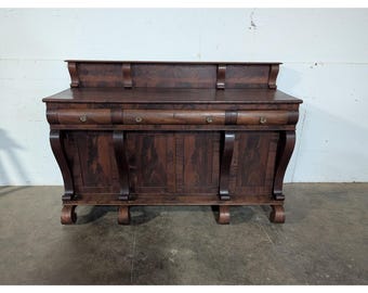 1850'S Mahogany Four Door Three Drawer Empire Sideboard # 196863 Shipping is not a 1.00 Shipping is not free