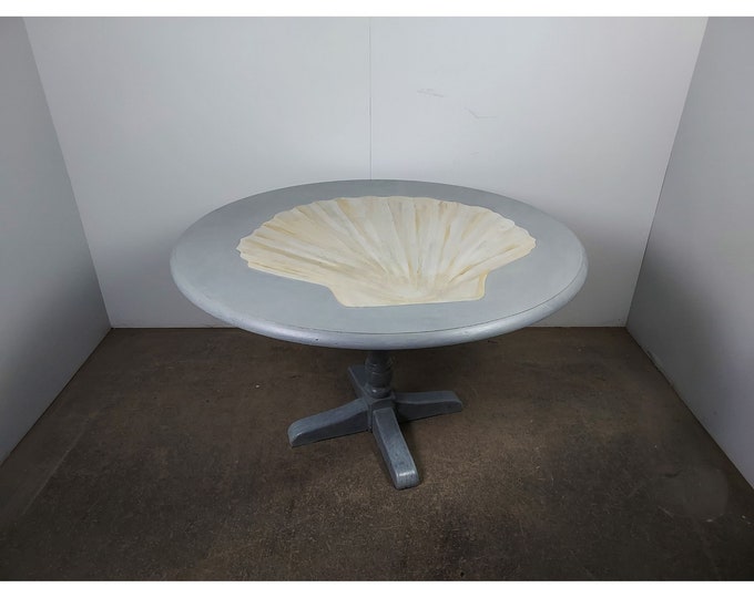 Folk Art Shell Table # 191140 Shipping is not free please conatct us before purchase Thanks