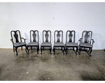 Set Of Six Oak Painted Chairs # 197893 Shipping is not a 1.00 Shipping is not free please contact us before purchase Thanks