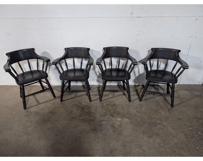 Set Of Four 1940,s Painted Tavern Chairs # 196368 Shipping is not a 1.00 Shipping is not free please contact us before purchase Thanks
