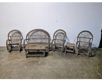 1950,s Six Piece Willow Wood Set # 198565 Shipping is not a 1.00 Shipping is not free please contact us before purchase Thanks