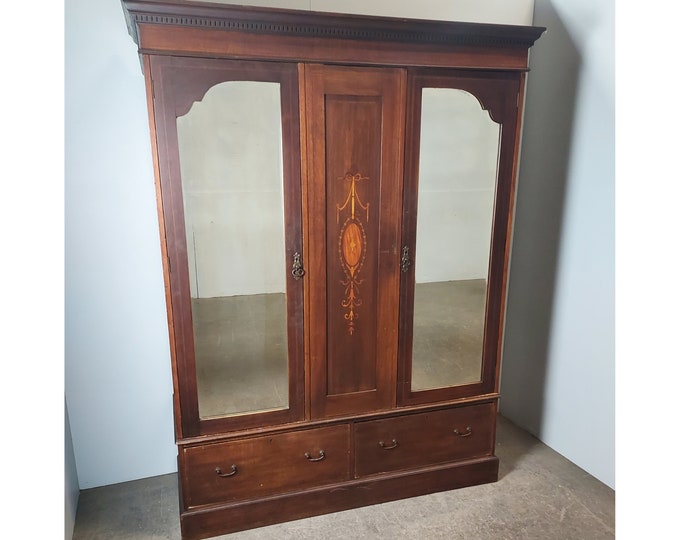 1920'S DOUBLE MIRROR ARMOIRE #188011 Shipping is not free please conatct us before purchase Thanks