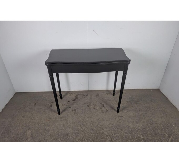 1920,s Black Painted Mahogany Flip Top Table # 196866 Shipping is not a 1.00 Shipping is not free please contact us before purchase Thanks