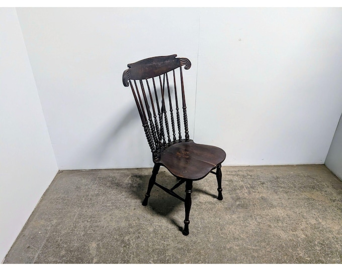Unusual Barley Twist Spindle Back Oak Country Chair # 200341 Shipping is not a 1.00 Shipping is not free please contact us before purchase
