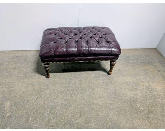 SIMPLE LEATHER OTTOMAN # 200283 Shipping is not a 1.00 Shipping is not free please contact us before purchase Thanks