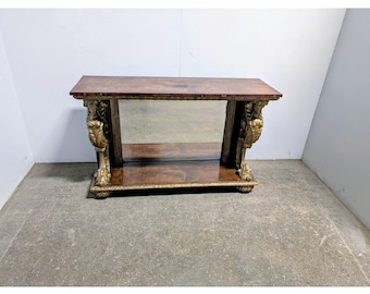 1840,s Mirrored And Gilt Carved Wood Figural Ladies Head Console Table # 198289 Shipping is not a 1.00 Shipping is not free