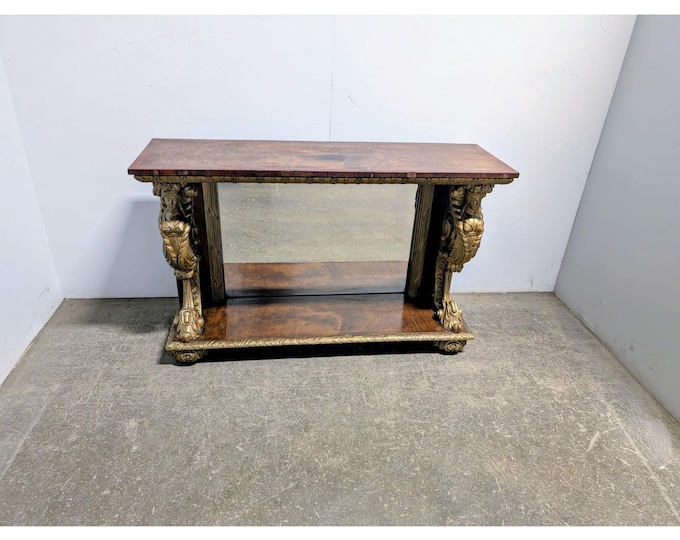 1840,s Mirrored And Gilt Carved Wood Figural Ladies Head Console Table # 198289 Shipping is not a 1.00 Shipping is not free