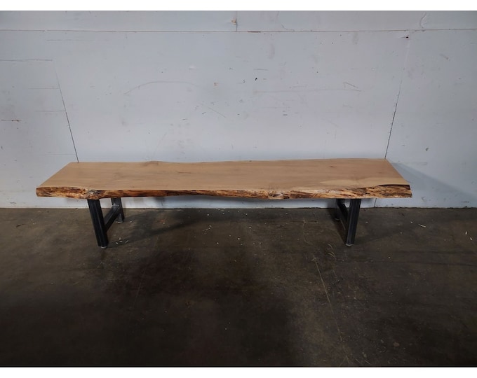 Live Edge Coffee Table On A Steel Base # 194028  Shipping is not free please conatct us before purchase Thanks
