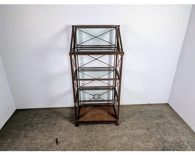 Unique Iron And Glass Book Stand # 197688 Shipping is not a 1.00 Shipping is not free please contact us before purchase Thanks