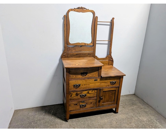 All In One 1920,s Oak Chest Of Drawers # 198290 Shipping is not a 1.00 Shipping is not free please contact us before purchase Thanks