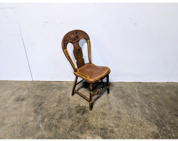 1840,s Original Paint Decorated Side Chair # 201084 Shipping is not a 1.00 Shipping is not free please contact us before purchase Thanks