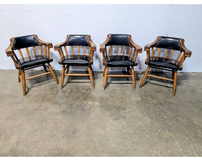 Set Of Four 1940,s Vermont Tavern Chairs # 201548 Shipping is not a 1.00 Shipping is not free please contact us before purchase Thanks