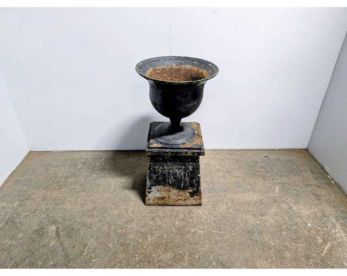 Mid 1800,s Two Piece Cast Iron Urn # 201082 Shipping is not a 1.00 Shipping is not free please contact us before purchase Thanks