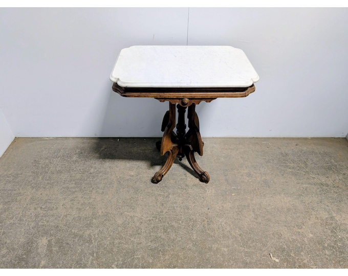 1860,s Walnut Marble Top Parlor Table # 201341 Shipping is not a 1.00 Shipping is not free please contact us before purchase Thanks