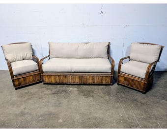 1940,s Three Piece Rattan Set # 198712 Shipping is not a 1.00 Shipping is not free please contact us before purchase Thanks