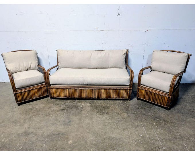 1940,s Three Piece Rattan Set # 198712 Shipping is not a 1.00 Shipping is not free please contact us before purchase Thanks