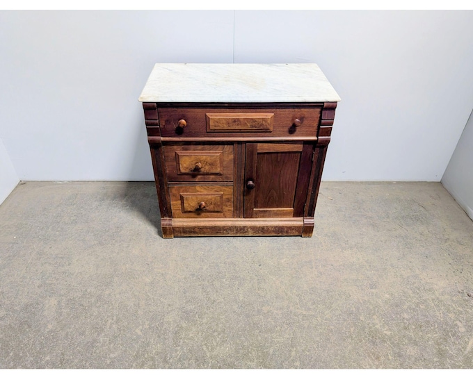 1860,s Marble Top Walnut Washstand # 199818 Shipping is not a 1.00 Shipping is not free please contact us before purchase Thanks