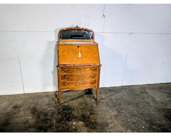 1920,s Birds Eye Maple Drop Front Desk # 197820 Shipping is not a 1.00 Shipping is not free please contact us before purchase Thanks