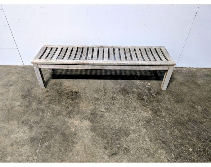 VINTAGE TEAK BENCH # 200905 Shipping is not a 1.00 Shipping is not free please contact us before purchase Thanks