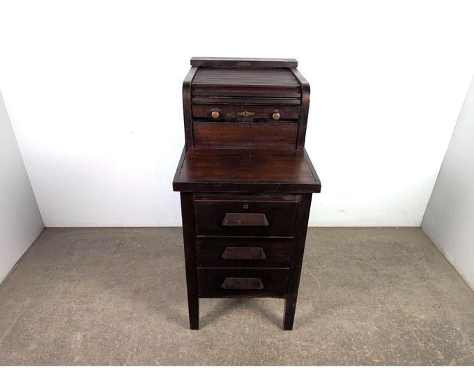 Unusual 1940,s Oak File Cabinet # 196324 Shipping is not a 1.00 Shipping is not free please contact us before purchase Thanks