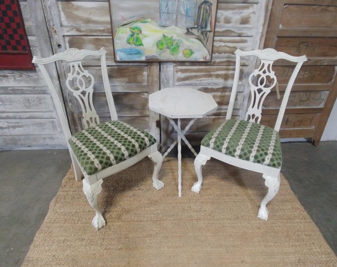 PAINTED MAHOGANY CHAIRS # 180695 Shipping is not free please conatct us before purchase Thanks