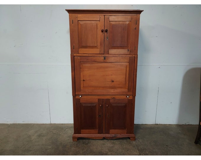 Simple Pine Cabinet With Drop Front Desk # 190600 Shipping is not free please conatct us before purchase Thanks