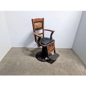 Antique Barber Chair - Etsy