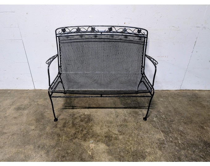 1950,s High Back Iron And Mesh Bench # 198776 Shipping is not a 1.00 Shipping is not free please contact us before purchase Thanks