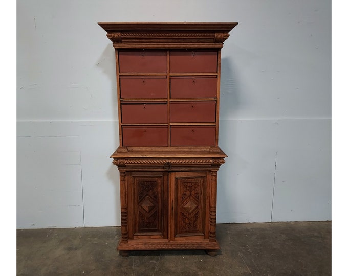 UNIQUE 1860,S CARVED CABINET # 187019 Shipping is not free please conatct us before purchase Thanks