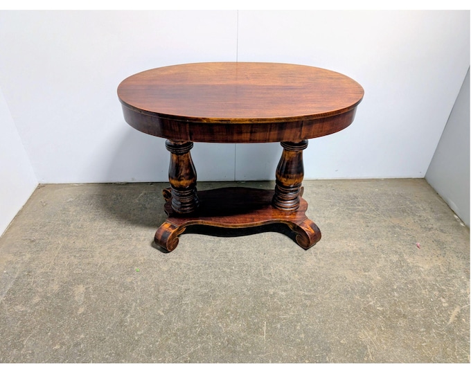 1920,s Empire Style Double Pedestal Mahogany Table # 200655 Shipping is not a 1.00 Shipping is not free please contact us before purchase
